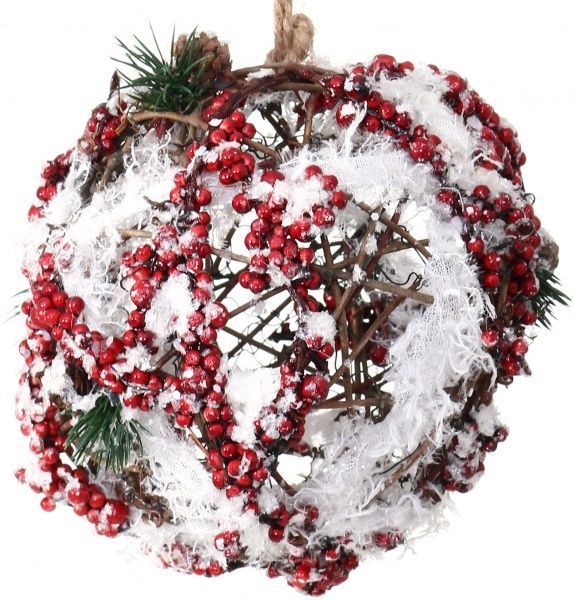 Куля хвойна Омела святкова з лози та ягід d170 мм 70471464F 