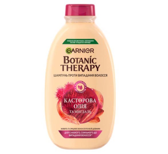 Шампунь Garnier Botanic Therapy Касторова олiя та мигдаль для слабких і схильних до випадіння волос 250 мл