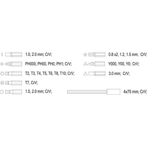Набор отверточных насадок Vorel 32 шт. 64384