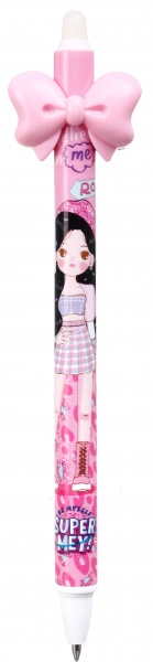 Ручка гелевая Крылья розовая чернила синие 