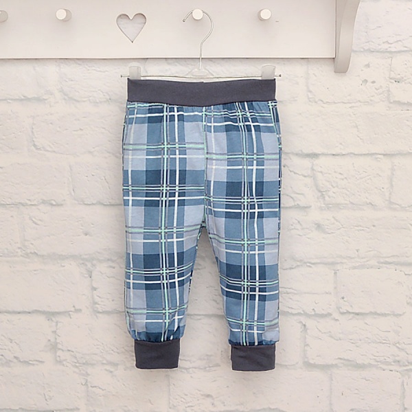 Штанишки Blanka Клетка р.74 синий 110213 
