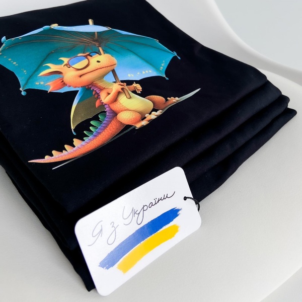 Футболка Динозавр 000161 р.XL чорний