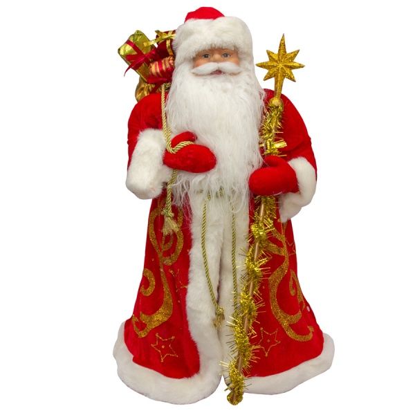Фігурка декоративна Дід Мороз, червоний, 60 см 600793 