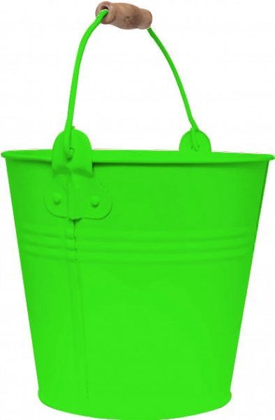 Кашпо декоративное Flor с деревянной ручкой круглый 2л салатовый 