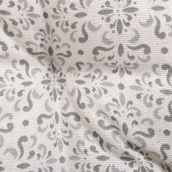 Подушка на стул Серый витраж круглая D 40 Прованс