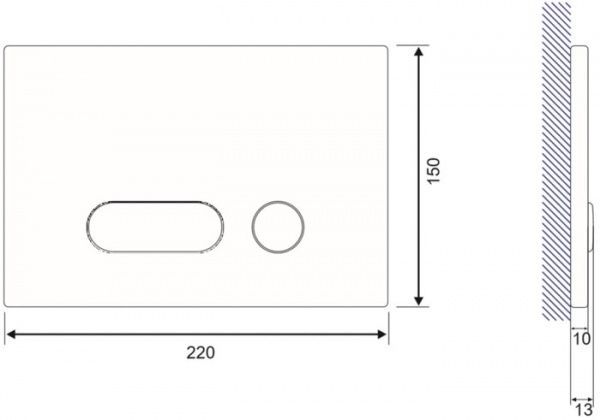Кнопка смыва Cersanit Intera глянцевый хром S97-020