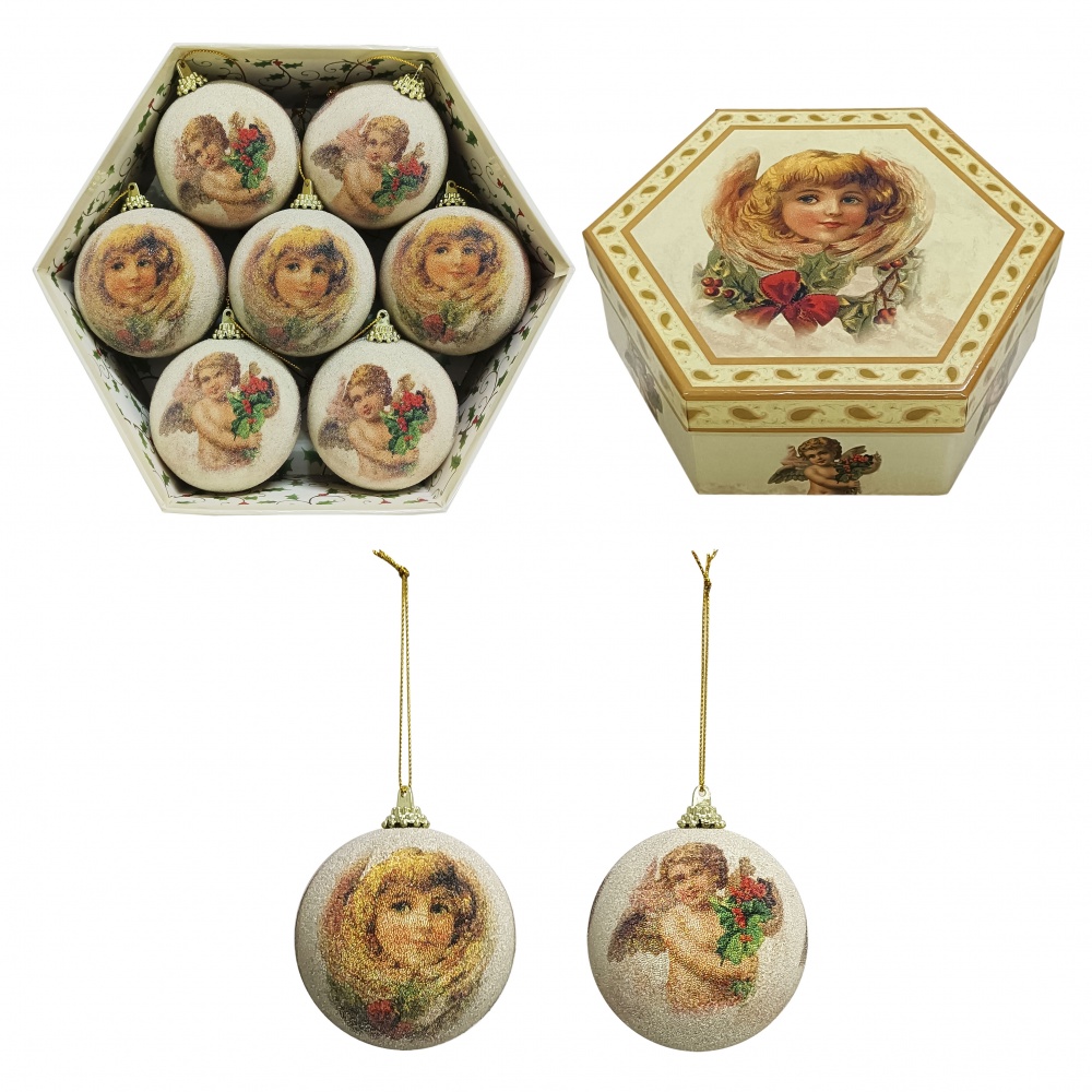 Набор шаров Ангелы d 75 мм 7 шт./уп.