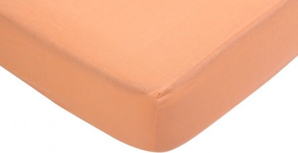 Простирадло на резинці 160x200 см персиковий Luna 