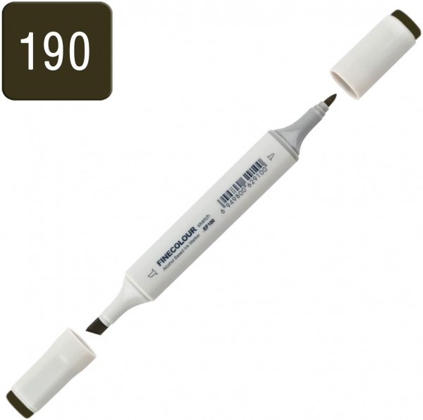 Маркер спиртовий FINECOLOUR Sketch EF100-190 вугільний чорний 