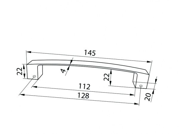 Мебельная ручка скоба DC DL 27/128 G2 128 мм хром