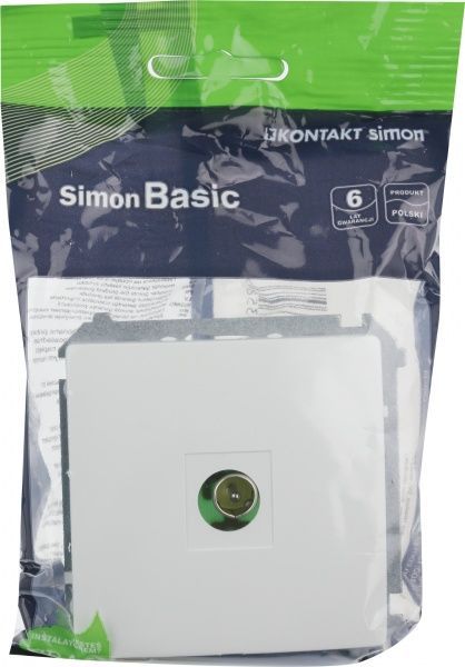 Розетка TV Simon Basic білий BMAK3.01/11