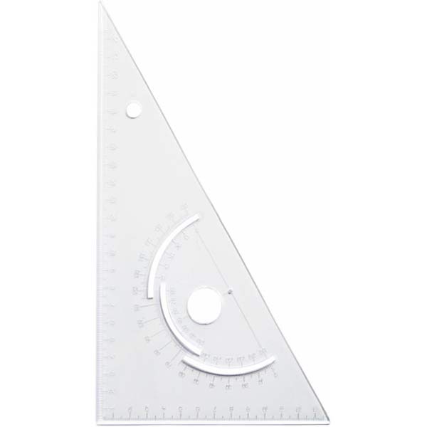 Лінійка 23*16 см трикутник с транспортиром 504 Arnika