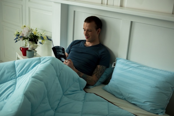 Подушка хлопковая 1292 Valentino Hand Made мягкая 50х70 см (2200001538078) MirSon 50x70 голубой