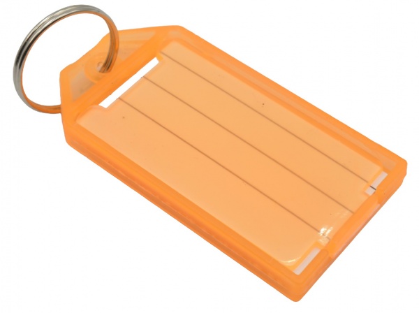 Брелок-бирка пластиковый для ключей с надписью (в ассортименте) KT-1202