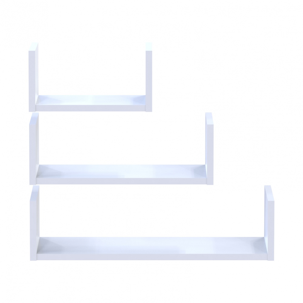 Набір полиць Doros Філ 3 шт. 600x150x150 мм білий аляска