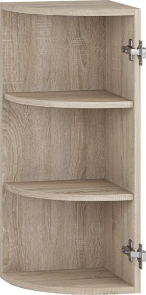 Шафа верхня Грейд кутова радіусна (стандарт) 300x720x300 мм дуб сонома 