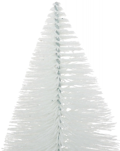 Елка декоративная настольная белая 13x40 см