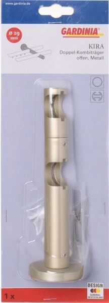 Тримач для карниза Gardinia Kira дворядний набірний d19 мм шампань 1 шт. 
