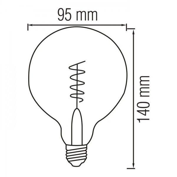 Лампа світлодіодна HOROZ ELECTRIC 6 Вт E27 2000 К 220 В прозора 001-072-0006-010 