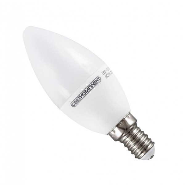 Лампа светодиодная Светкомплект 9 Вт C37 матовая E14 220 В 3000 К 