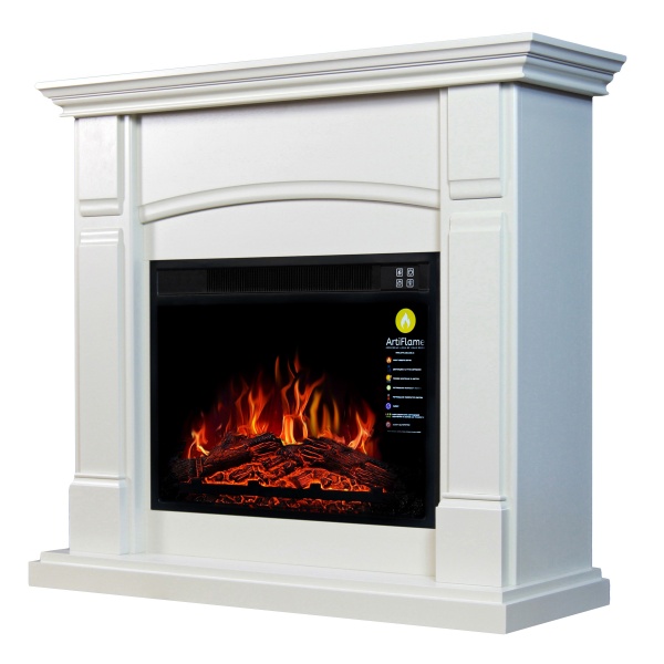 Камінокомплект ArtiFlame MАNCHESTER АF23 білий дуб
