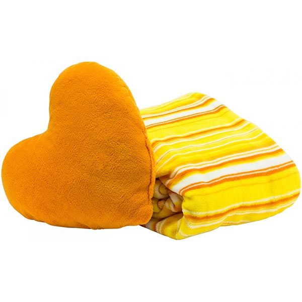 Набір La Nuit Heart Orange плед 140x190 см + подушка 35x35 см