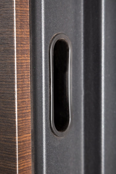 Дверь входная Revolut Doors В-413 модель 163 венге горизонт темный / дуб пломбир горизонт 2040x940 мм правая