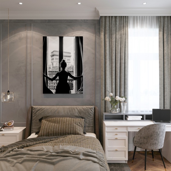 Картина на полотні ЧБ Девушка 50x70 см WS Holst 14082221,6 