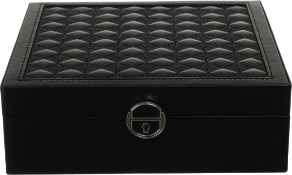 Шкатулка для украшений Royal case 25,2х25,2х8,6 см черная