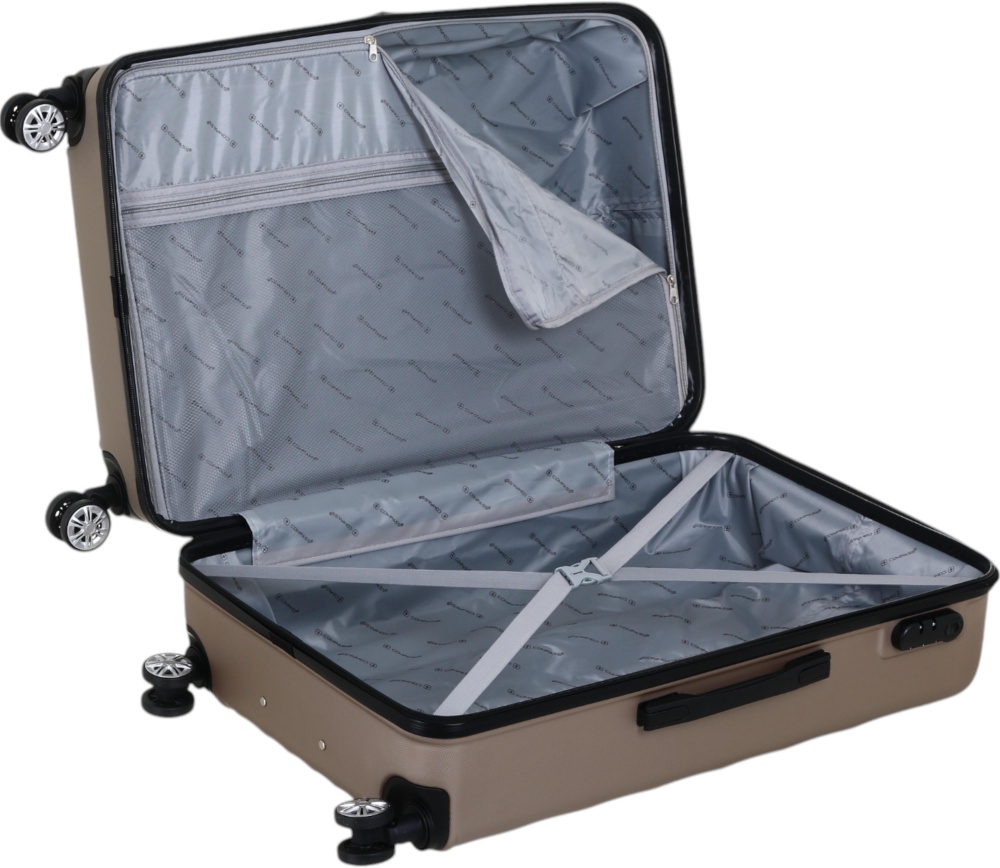 Чемодан Compass №LS080609 L 101 л капучино 70x50x29 см