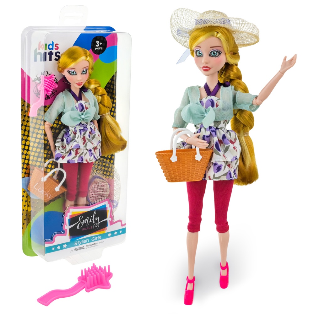 Лялька шарнірна Kids Hits в стильному вбранні з аксесуарами KH24/008