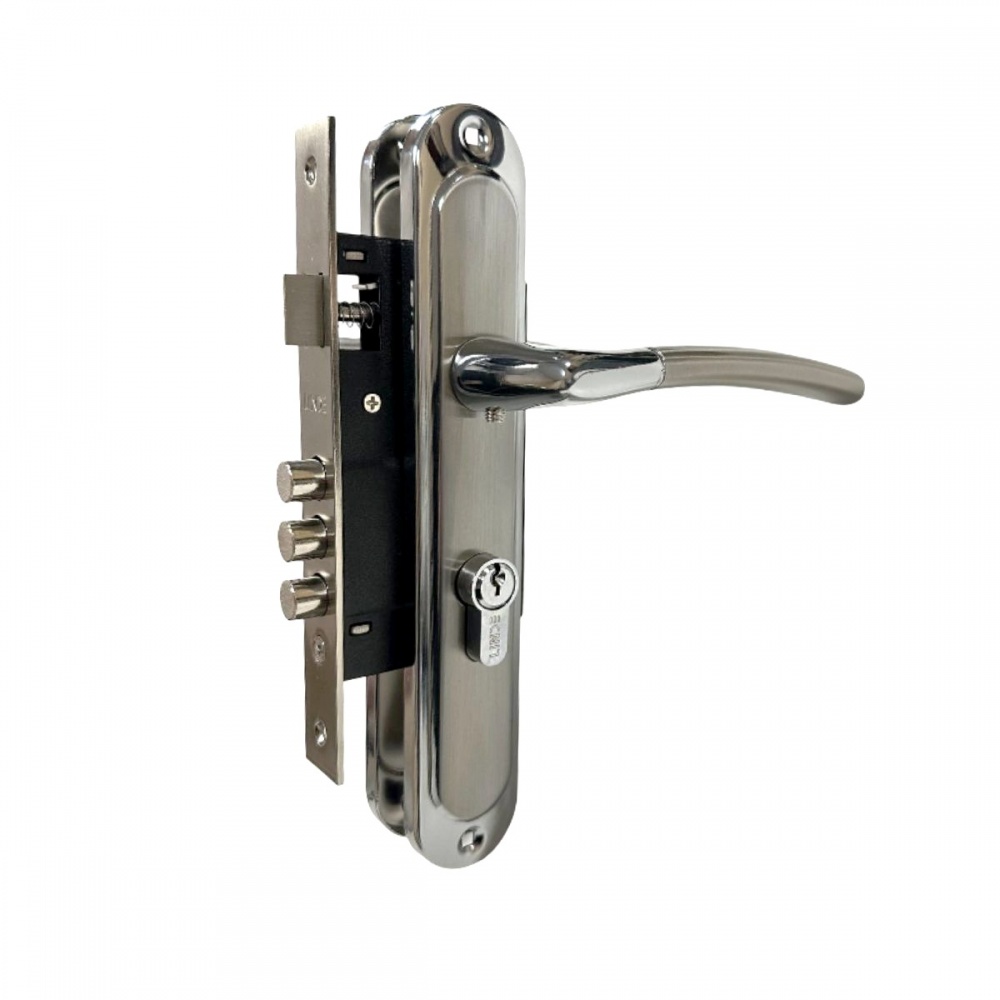 Комплект фурнитуры цилиндровый Linde A-1210 PZ 40х62 SN/CP 62 мм матовый никель/полированный хром без петель