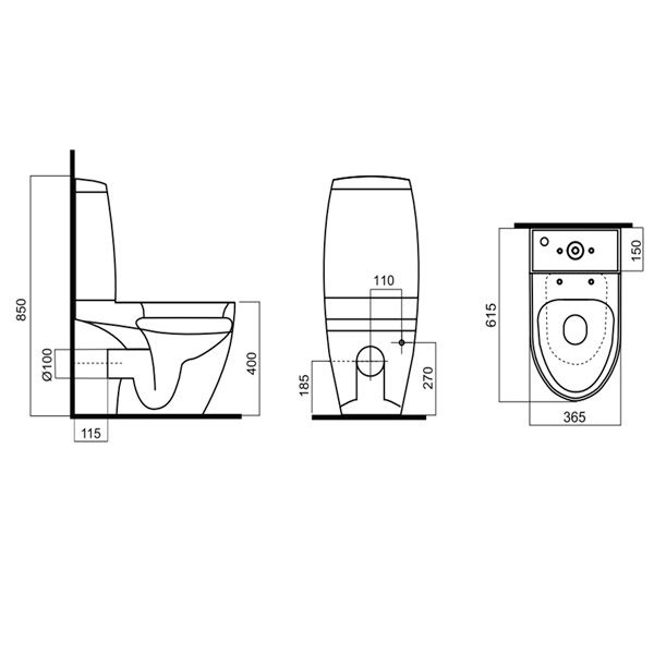 Унитаз-компакт AM.PM Bliss L C518607SC с сиденьем микролифт