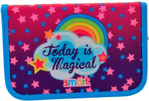 Пенал твердый одинарный без клапана HP-02 Unicorn Smart розовый