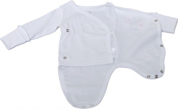 Комплект дитячого одягу Фламінго білий із сірим р.62 433-222 