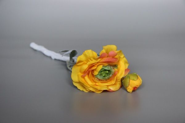 Цветок искусственный Лютик 35 см желтый Девилон