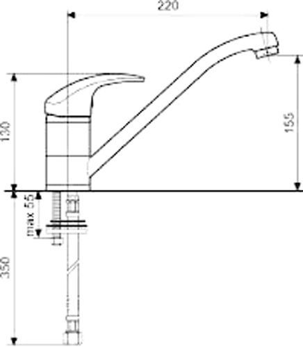 Змішувач для кухні Emmevi Rubinetterie Luxor SC7007R