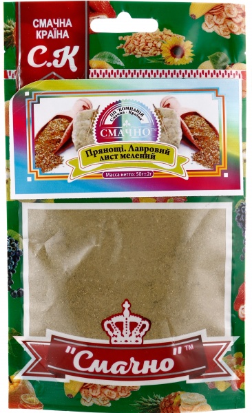 Лист лавровый лавровый лист молотый 50 г Смачно 