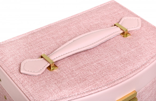 Шкатулка для украшений Delux 22.5x16x13 см розовый