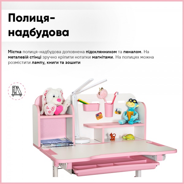 Комплект мебели детский Evo-kids BD-28 Panda Pink