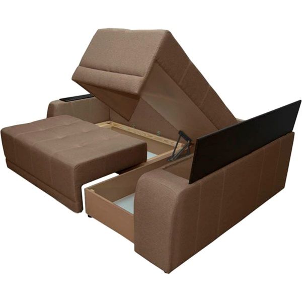 Диван кутовий Кедр ПЛЕЙН правий (Г) бежевий 2400x1700x880 мм