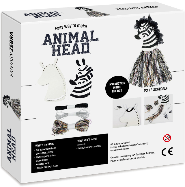 Набор для творчества Mebo Голова животного Зебра 628-02