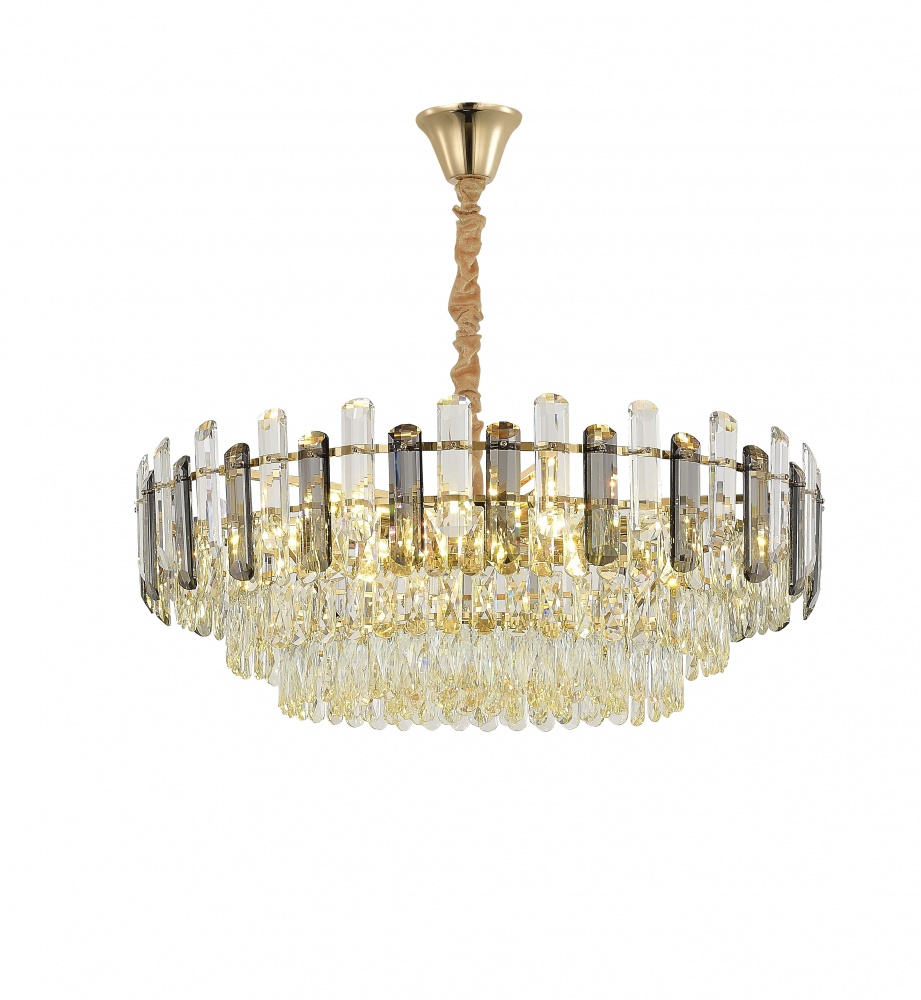 Люстра стельова Sensio Estela 12xE14 золото/хром/чорний PA-89010-800