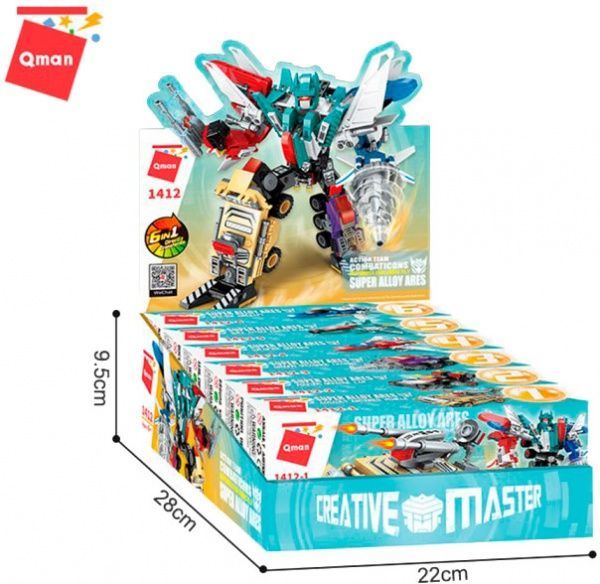 Конструктор Qman 1412 транспорт в ассортименте ODT100406