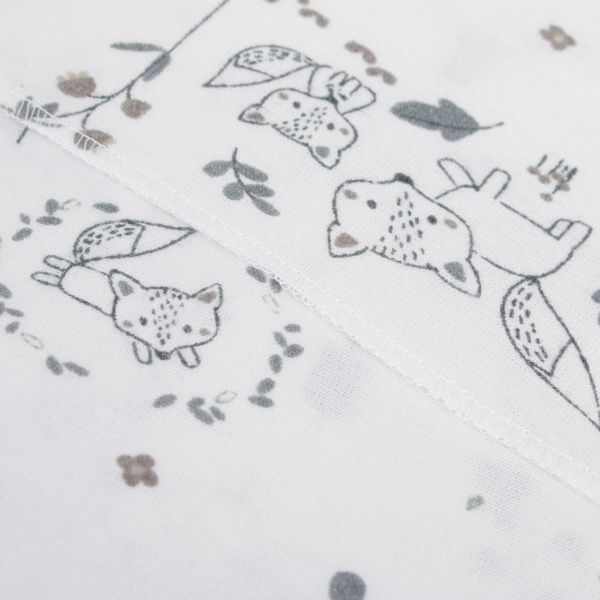 Пеленка Украина напечатанная Лисички 90х110 см белый с черным 