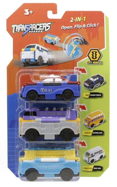 Игрушка-трансформер Transracers машинки 2-в-1 Городской транспорт YW463879