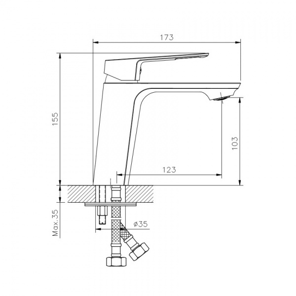 Смеситель для умывальника Koller Pool Grace GR0200