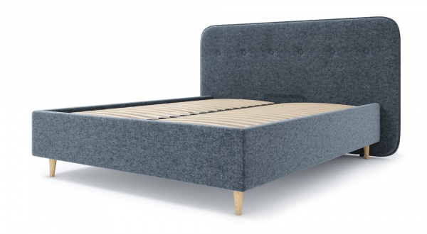 Кровать с подъемным механизмом SOFYNO Белла 180x200 см синий 