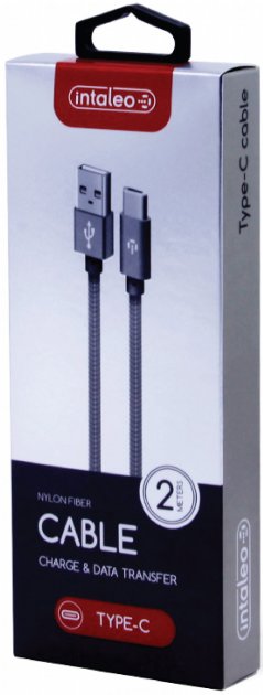 Дата-кабель Intaleo USB 2.0 AM to Type-C CBGNYT2 2 м серый (1283126489143)
