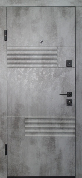 Двері вхідні Міністерство дверей Оптима-58 оксид 2050x960 мм ліві